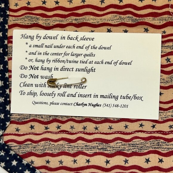 Star Spangled Santa with Bag Christmas Wall Hanging Quilt Primitive Debbie Mum - Picture 11 of 15